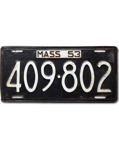 Americká ŠPZ Massachusetts 1953 Black 409-802