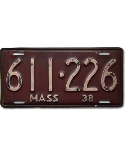 Americká ŠPZ Massachusetts 1938 Purple 611-226