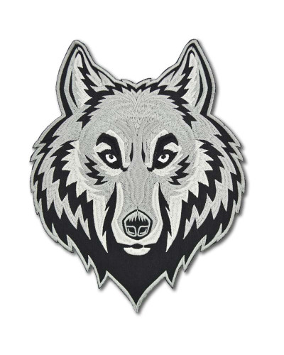 Moto nášivka Silver Wolf XL na chrbát 24 cm x 19 cm