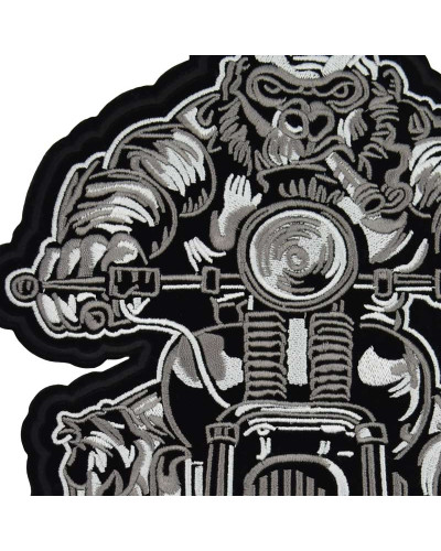 Moto nášivka Gorilla on Bike XXL na chrbát 28 cm x 20 cm