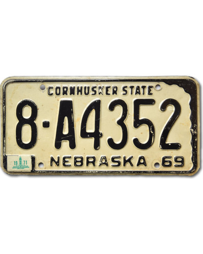 Americká ŠPZ Nebraska 1969 Cornhusker 8-A4352