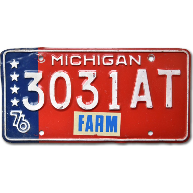 Americká SPZ Michigan Stars Farm 3031AT front