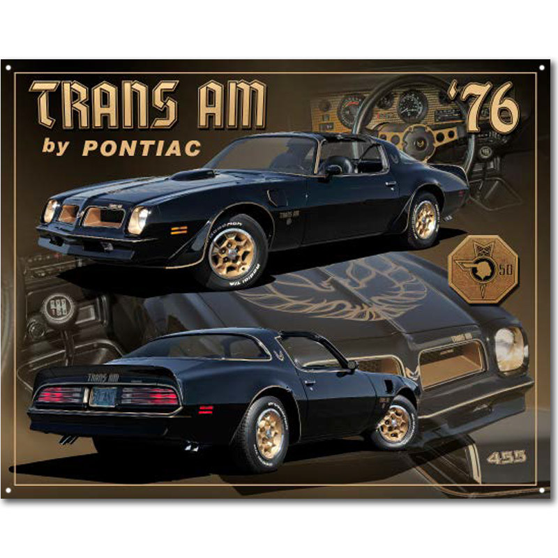 Plechová cedule Pontiac 1976 Trans Am 30 cm x 38 cm