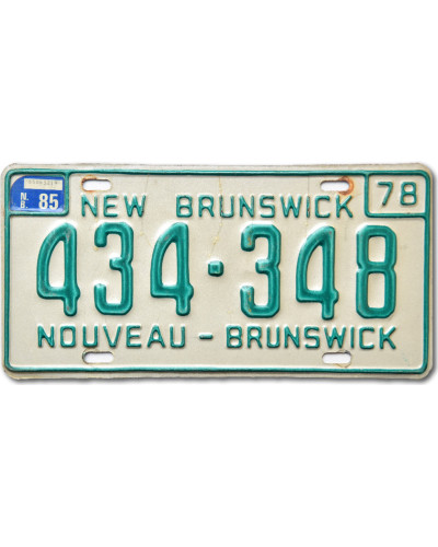 Kanadská ŠPZ New Brunswick 1978 Nouveau 434-348