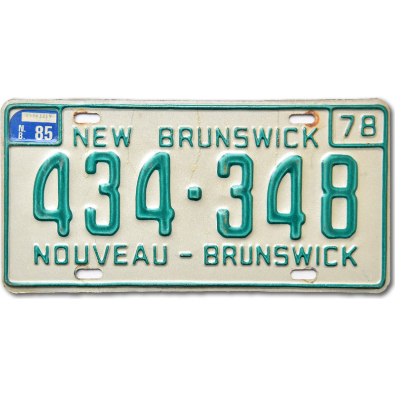 Kanadská SPZ New Brunswick 1978 Nouveau 434-348