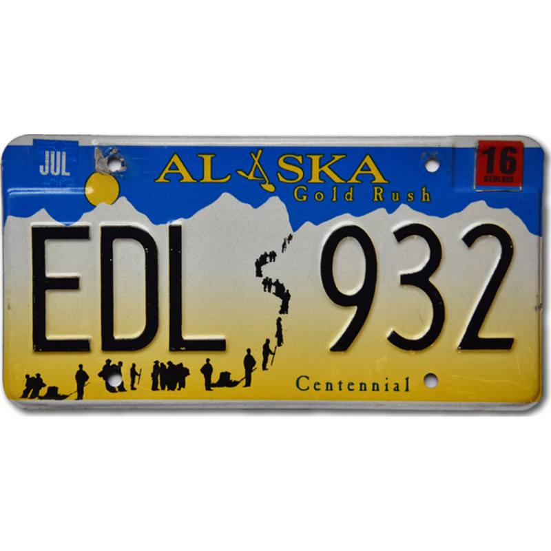 Americká ŠPZ Alaska Gold Rush EDL 932