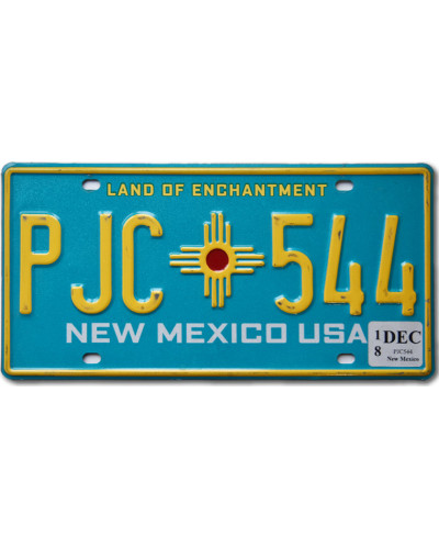 Americká ŠPZ New Mexico Blue PJC 544