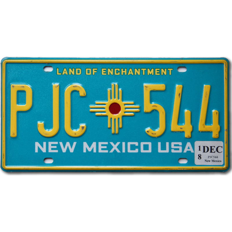 Americká ŠPZ New Mexico Blue PJC 544