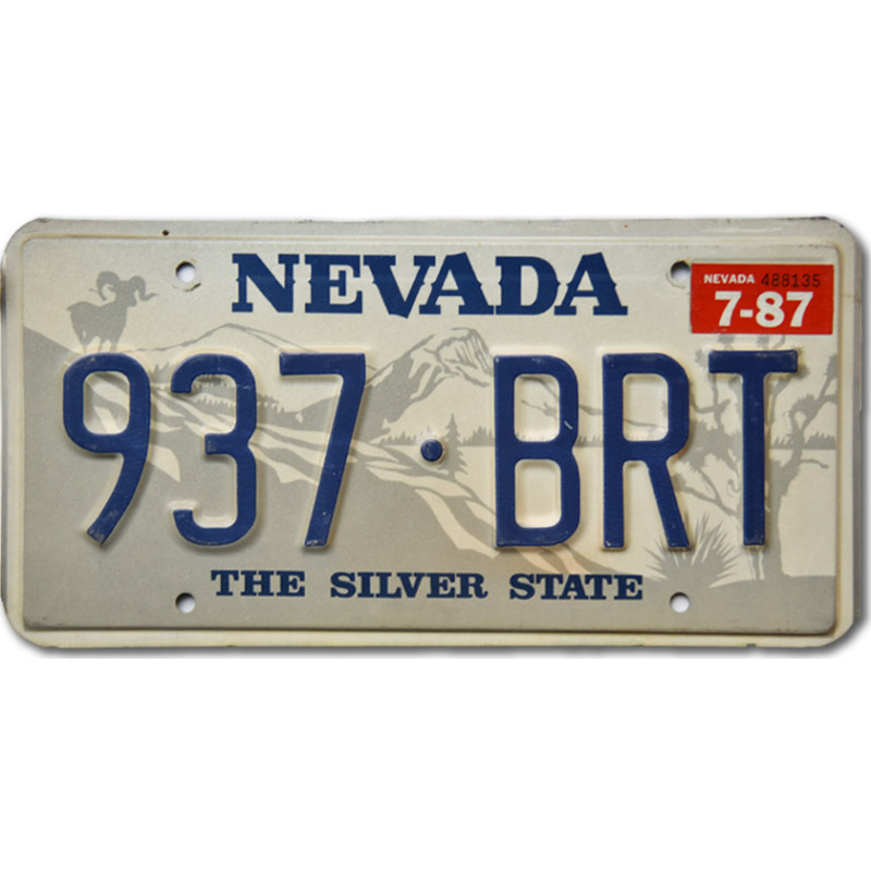 Americká SPZ Nevada Silver State 937-BRT