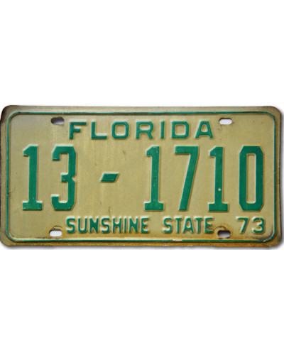 Americká ŠPZ Florida 1973 Sunshine State 13-1710