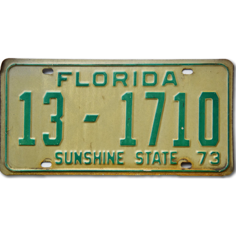 Americká SPZ Florida 1973 Sunshine State 13-1710