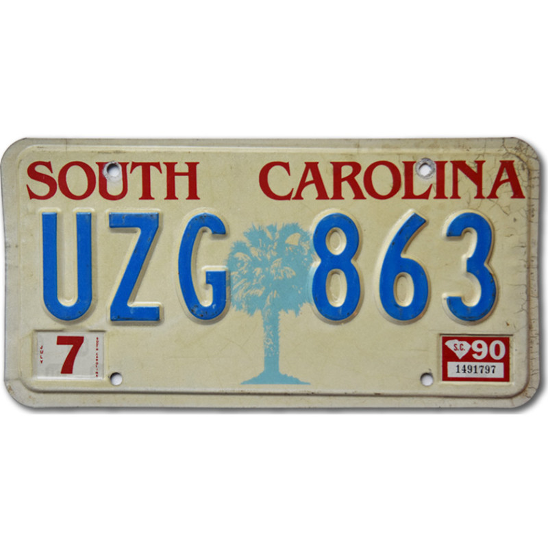 Americká ŠPZ South Carolina Tree UZG 863