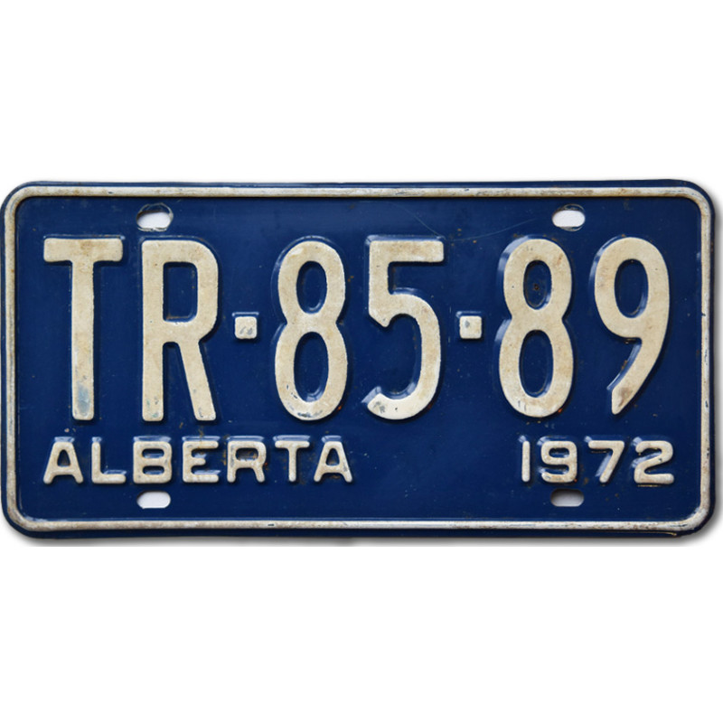 Kanadská ŠPZ Alberta 1972 Blue TR-85-89