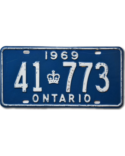 Kanadská ŠPZ Ontario 1969 Blue 41-773