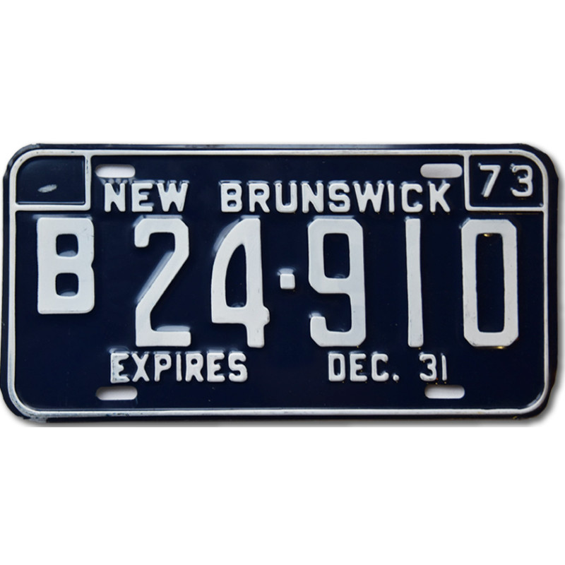 Kanadská ŠPZ New Brunswick 1973 Blue B24-910