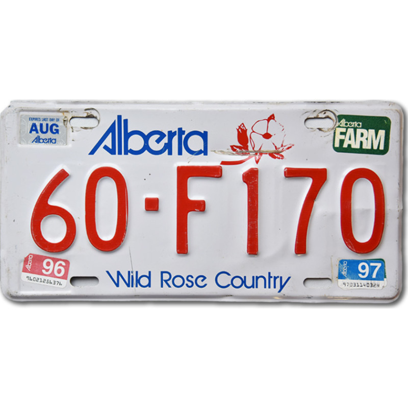 Kanadská ŠPZ Alberta Wild Rose 60-F170