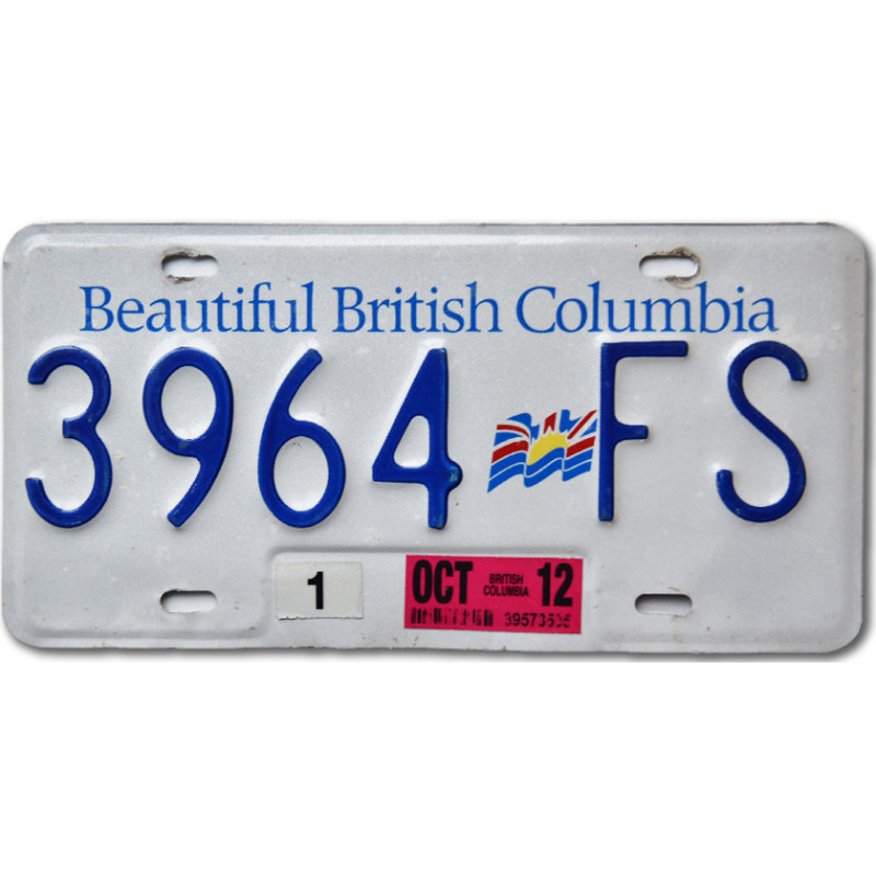 Kanadská ŠPZ British Columbia Beautiful 3964-FS