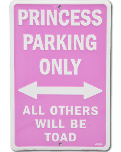 Plechová ceduľa Princess Parking 20cm x 30 cm