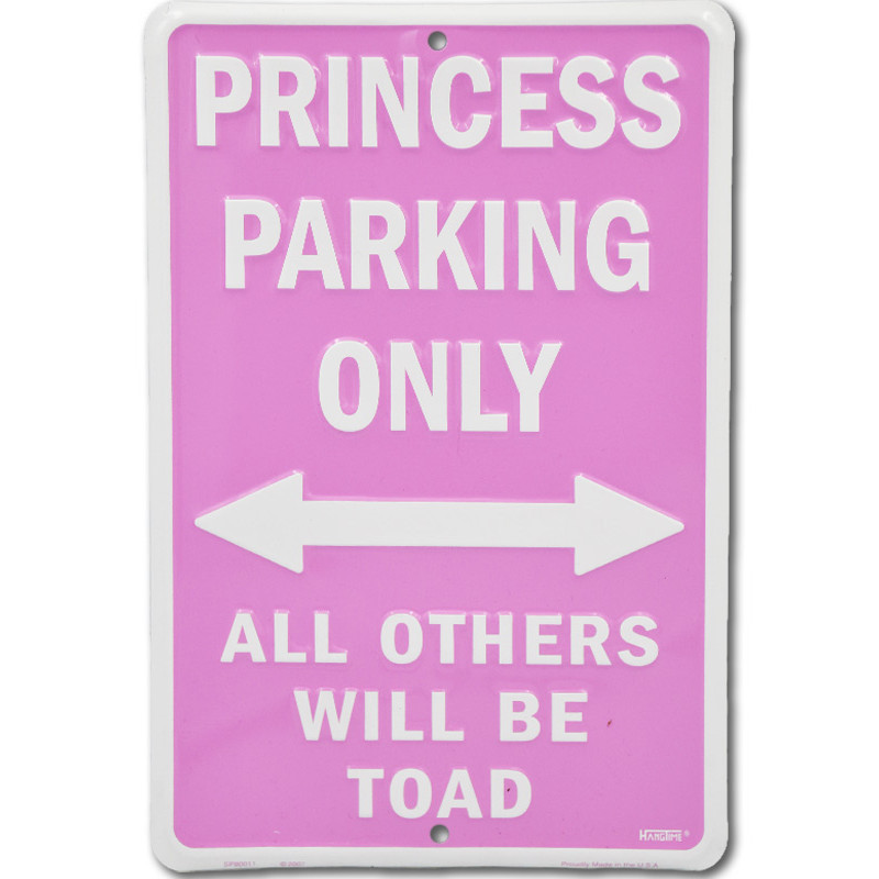 Plechová ceduľa Princess Parking 20cm x 30 cm