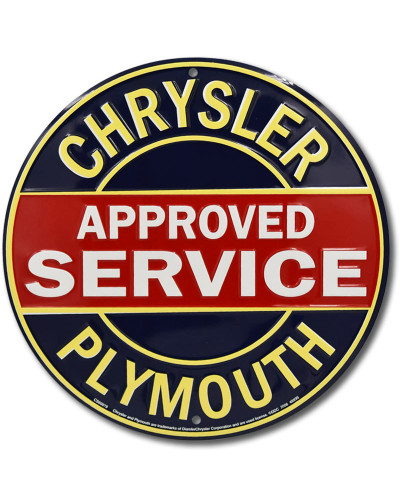 Plechová ceduľa Chrysler Plymouth Service 30cm