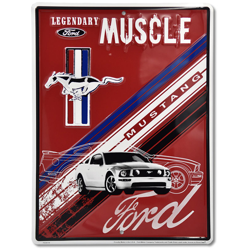 Plechová ceduľa Ford Mustang Legendary Muscle 30 cm x 40 cm a