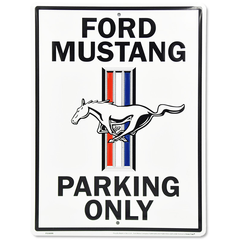 Plechová ceduľa Ford Mustang Parking 30 cm x 40 cm a