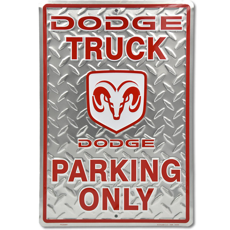 Plechová ceduľa Dodge Truck Parking 30 cm x 45 cm a