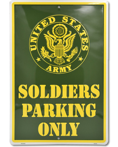 Plechová cedule Soldiers Parking Only 30 cm x 45 cm a