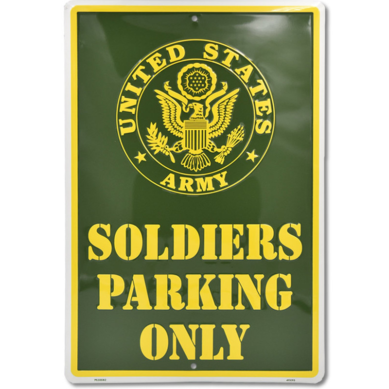 Plechová ceduľa Soldiers Parking Only 30 cm x 45 cm a