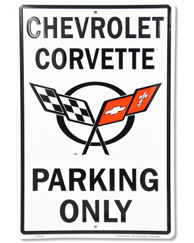 Plechová ceduľa Chevrolet Corvette Parking 30 cm x 45 cm
