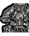Moto nášivka Gorilla on Bike XXL na záda 28 cm x 20 cm b