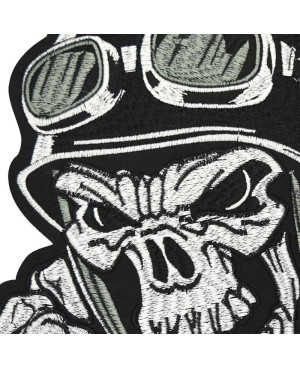 Moto nášivka Screaming Skull XXL na záda 31 cm x 28 cm b