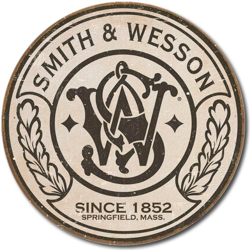 Plechová ceduľa Smith & Wesson Round 28 cm