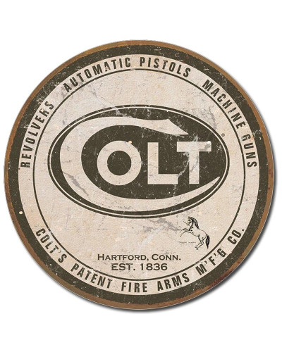 Plechová ceduľa Colt - Round Logo 28 cm