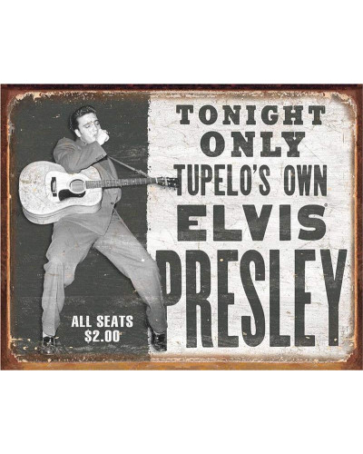 Plechová ceduľa Elvis - Tupelos Own 40 cm x 32 cm