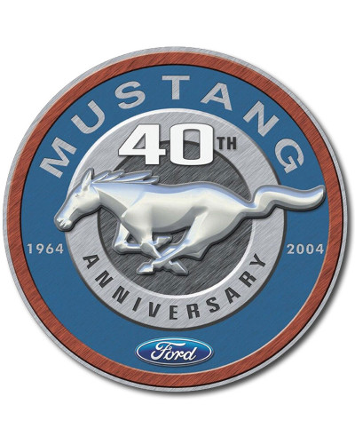 Plechová ceduľa Ford Mustang 40th round 30 cm