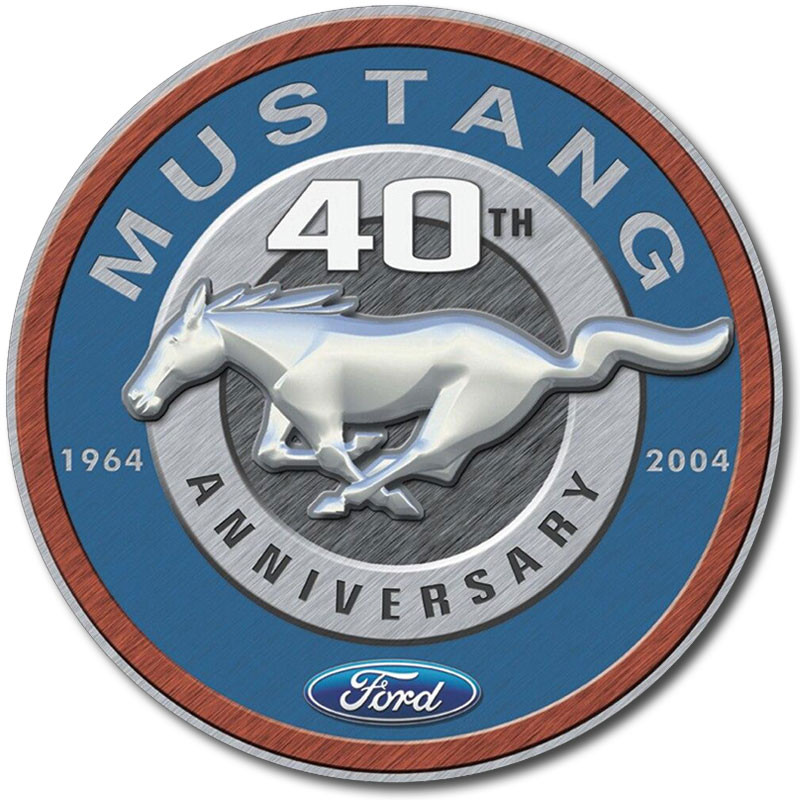 Plechová ceduľa Ford Mustang 40th round 30 cm