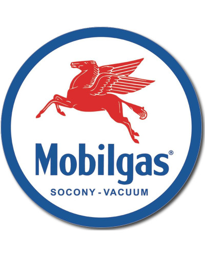 Plechová ceduľa Mobilgas Pegasus round 30 cm