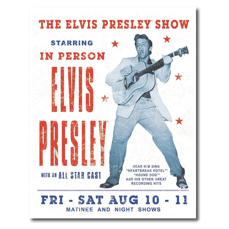 Plechová ceduľa Elvis Presley Show 40 cm x 32 cm