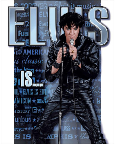 Plechová ceduľa Elvis Is 32 cm x 40 cm