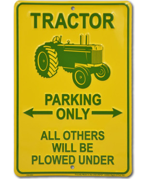 Plechová cedule Tractor Parking only 20 cm x 30 cm