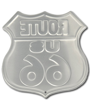 Plechová cedule Route 66 shield US Flag 30cm x 30 cm c