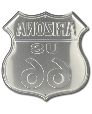 Plechová ceduľa Route 66 Arizona Shield 30cm x 30cm