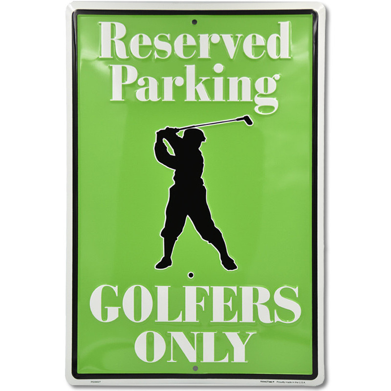 Plechová cedule Golfers Only Reserved Parking 45 cm x 30 cm