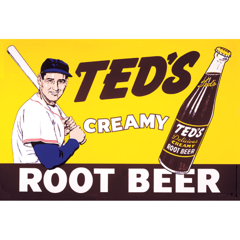 Plechová cedule Teds Creamy Root Beer 40 cm x 32 cm