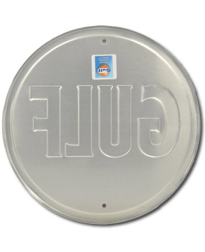 Plechová cedule GULF round, 30cm b