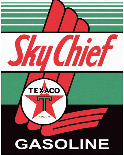 Plechová cedule Texaco - Sky Chief 32 cm x 40 cm