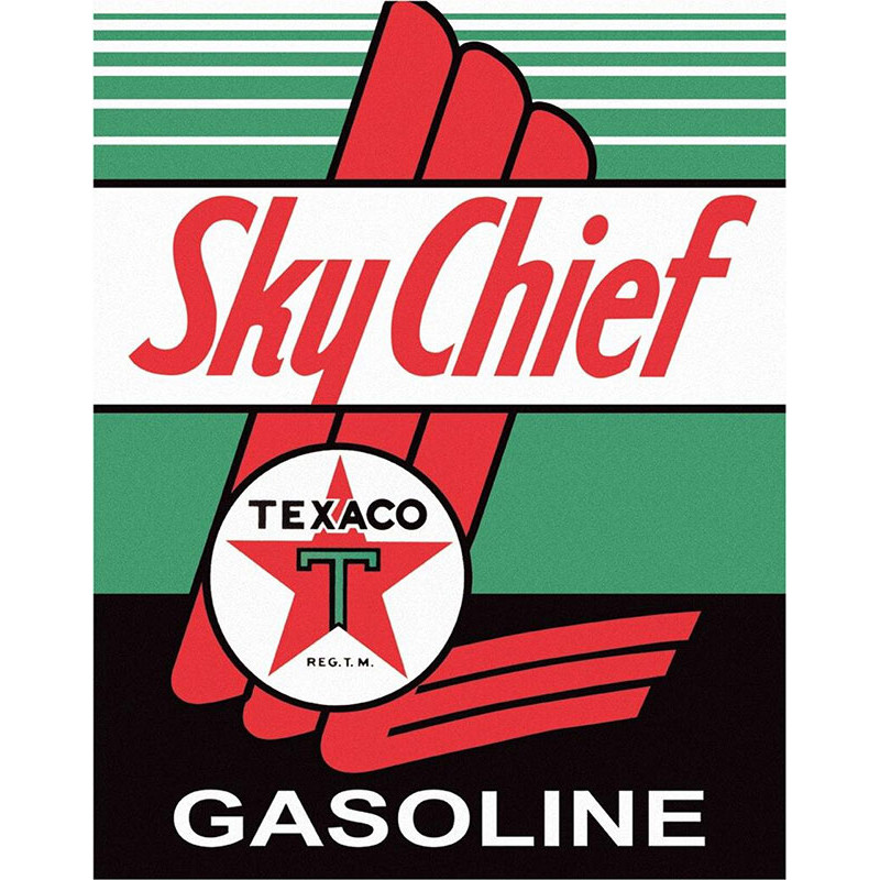 Plechová ceduľa Texaco - Sky Chief 32 cm x 40 cm