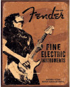 Plechová cedule Fender - Rock On 40 cm x 32 cm