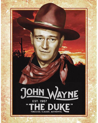 Plechová ceduľa John Wayne - Classic 32 cm x 40 cm